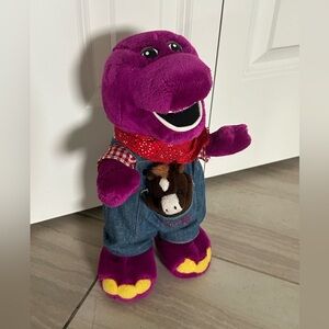 Vintage 90s old mc Donald‎ farmer Barney plush
